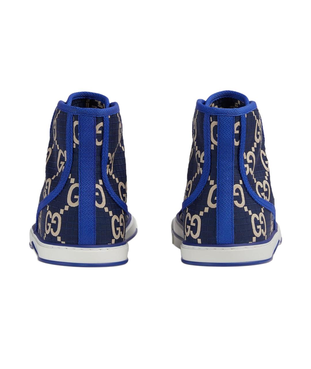 GUCCI Синие высокие кроссовки / кеды, фото 4