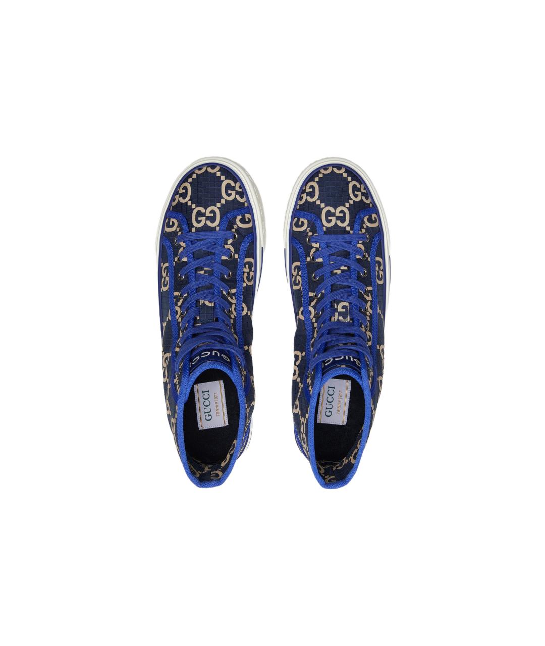 GUCCI Синие высокие кроссовки / кеды, фото 3