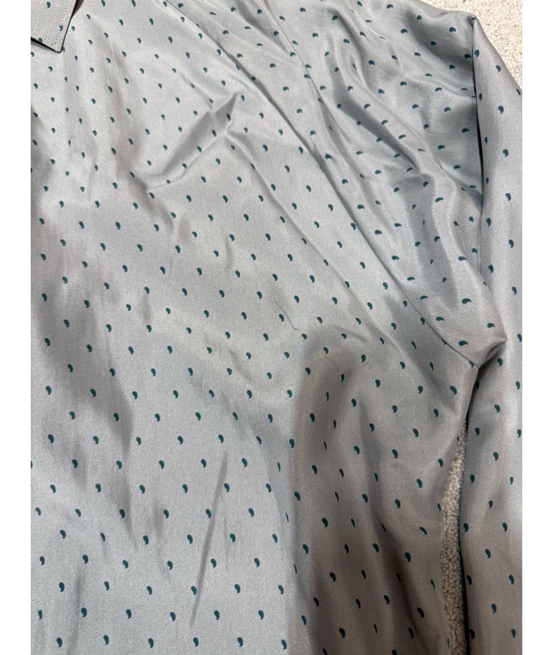 EMPORIO ARMANI Серая шелковая кэжуал рубашка, фото 6