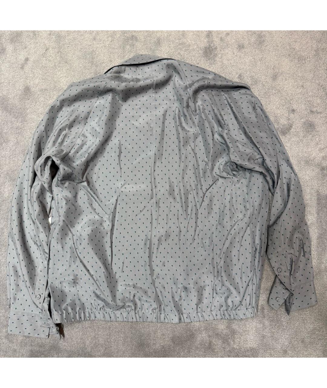 EMPORIO ARMANI Серая шелковая кэжуал рубашка, фото 2