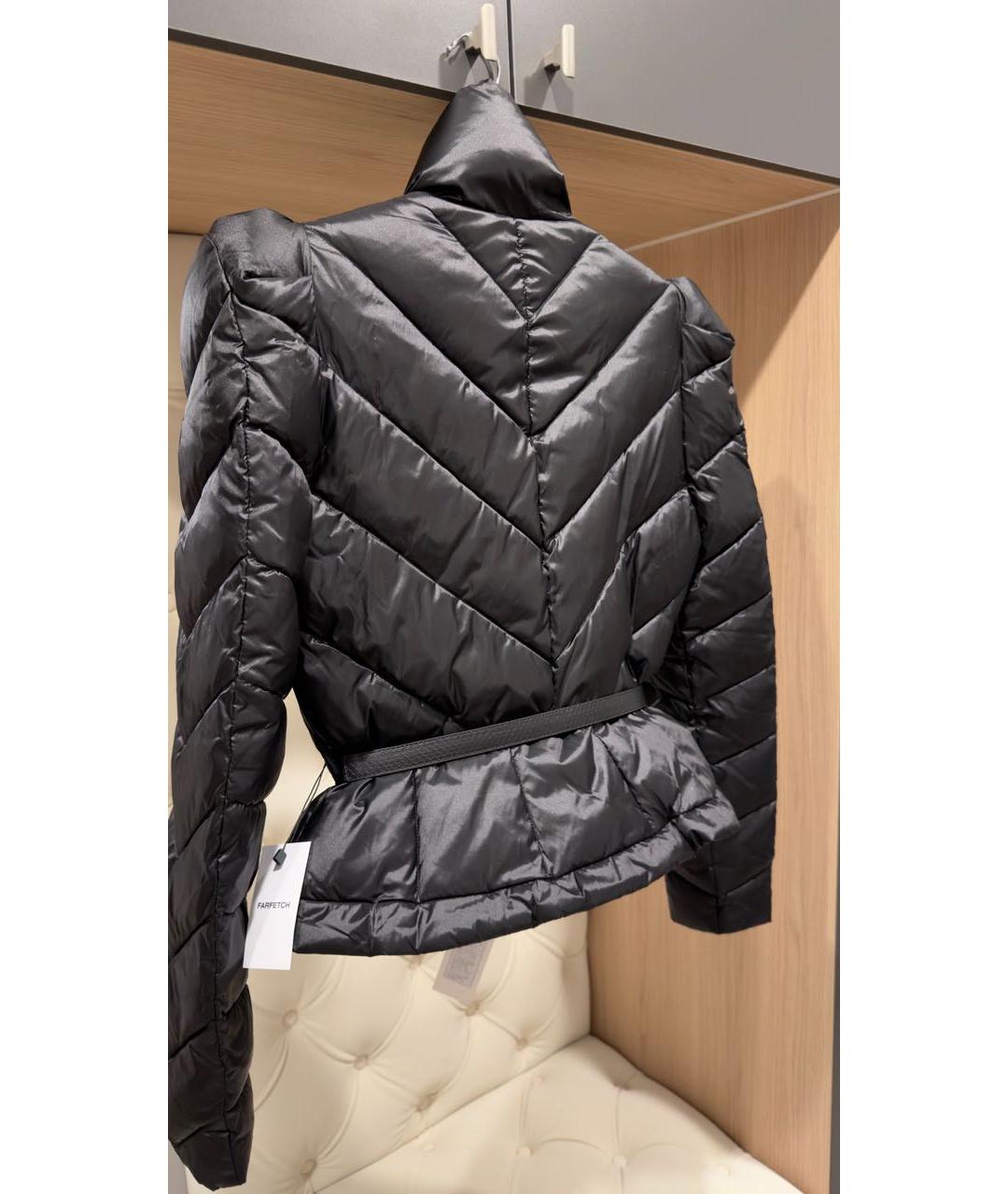 ELISABETTA FRANCHI Черная полиамидовая куртка, фото 2