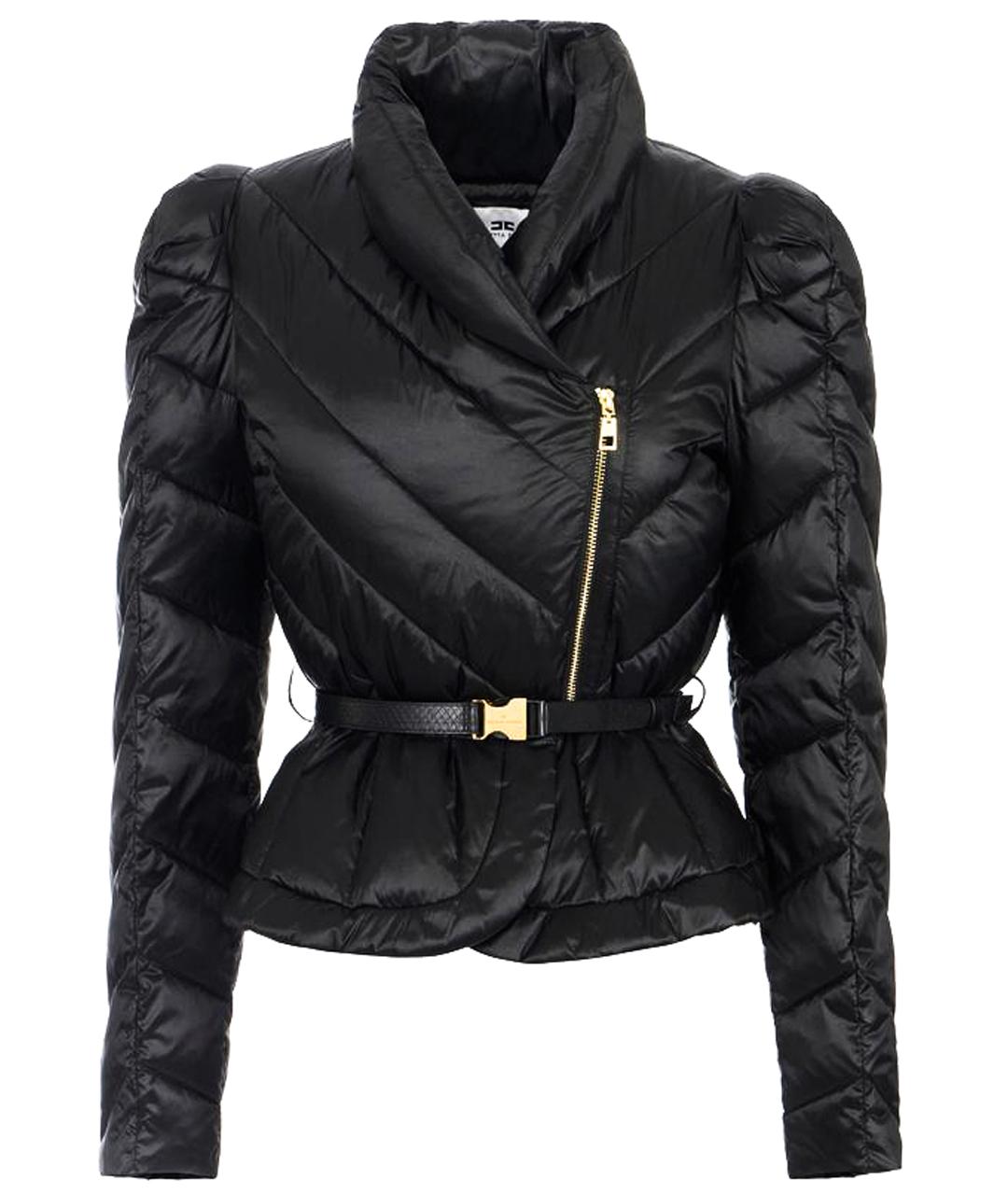 ELISABETTA FRANCHI Черная полиамидовая куртка, фото 1