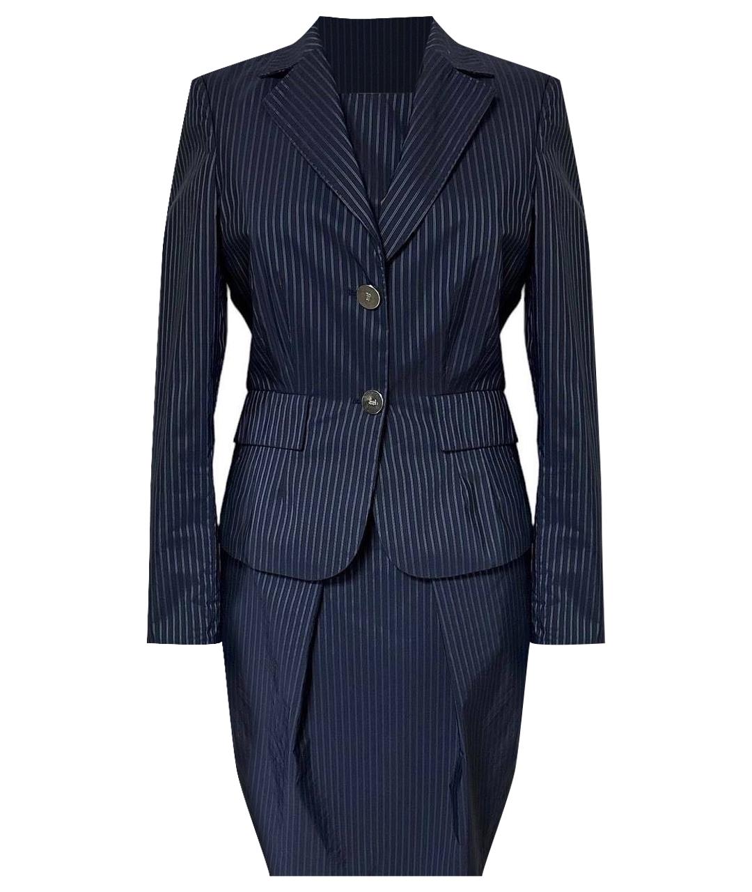 TRUSSARDI Темно-синий хлопковый костюм с юбками, фото 1