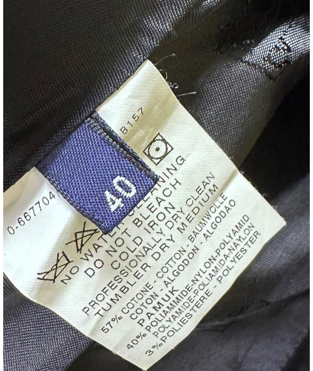 TRUSSARDI Темно-синий хлопковый костюм с юбками, фото 6