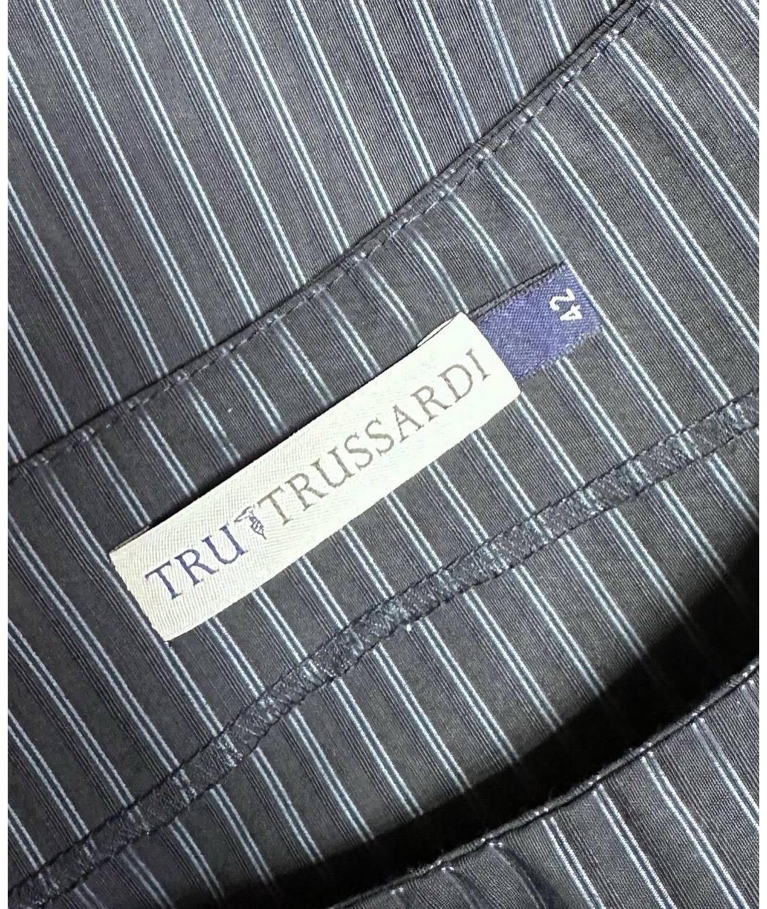 TRUSSARDI Темно-синий хлопковый костюм с юбками, фото 3