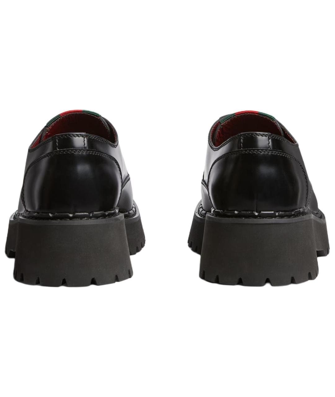 GUCCI Черные кожаные низкие ботинки, фото 5