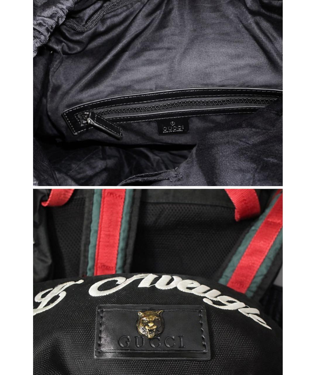 GUCCI Черный тканевый рюкзак, фото 4