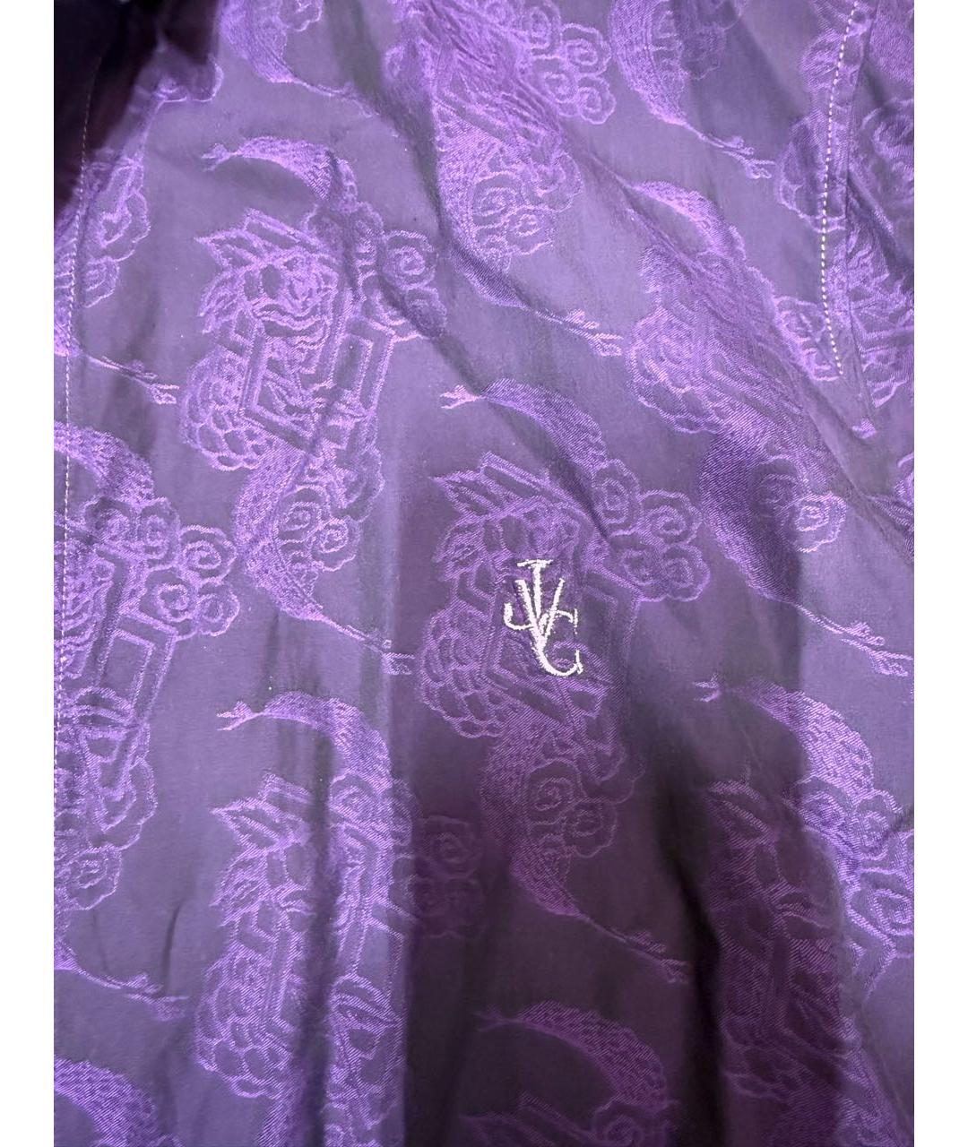 VERSACE JEANS COUTURE Фиолетовая хлопковая кэжуал рубашка, фото 4