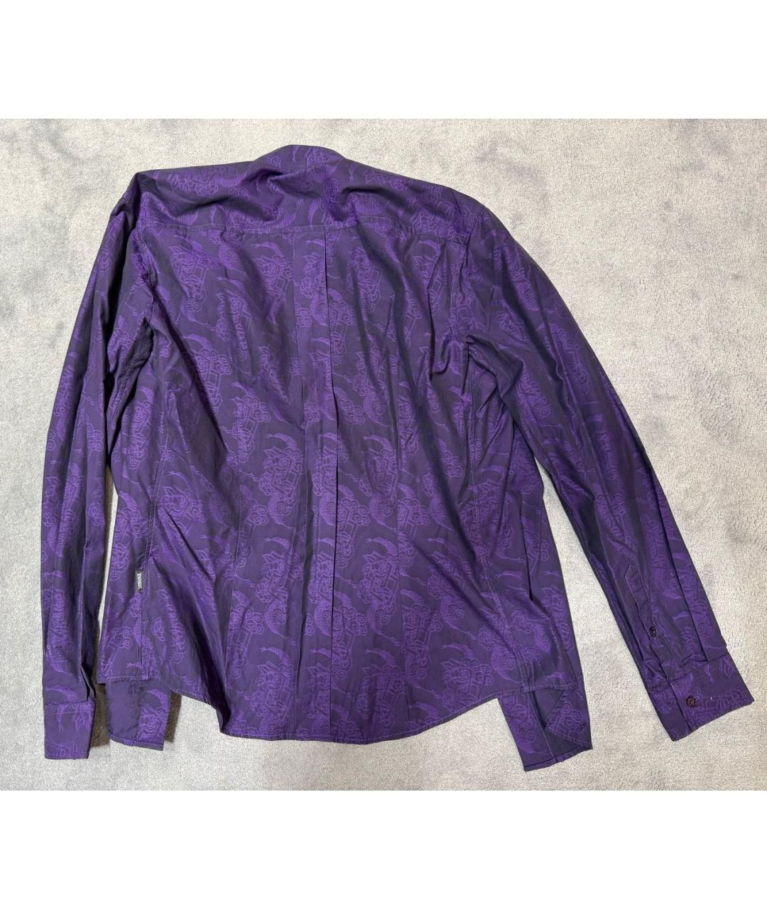 VERSACE JEANS COUTURE Фиолетовая хлопковая кэжуал рубашка, фото 2