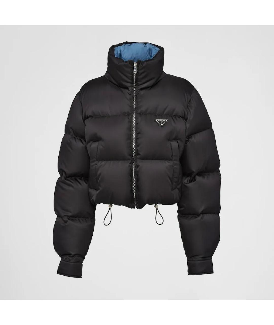 PRADA Черный полиэстеровый пуховик, фото 5