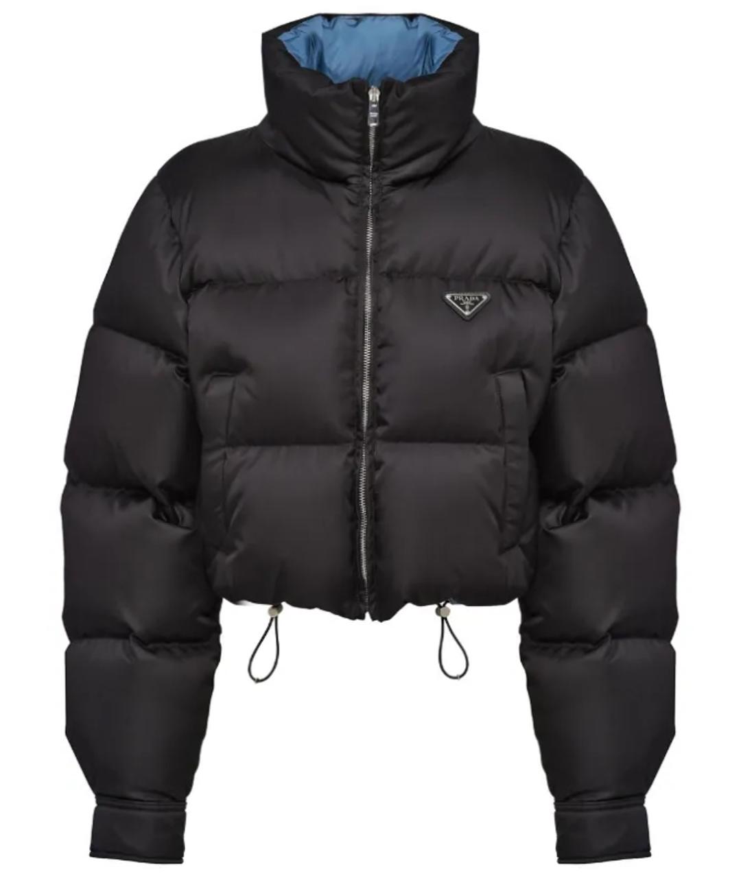 PRADA Черный полиэстеровый пуховик, фото 1