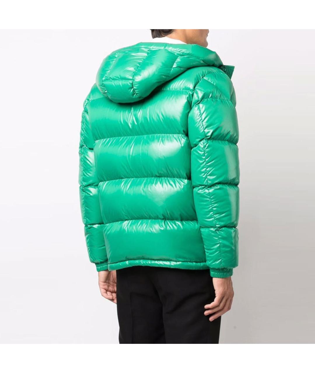 MONCLER Зеленый пуховик, фото 4