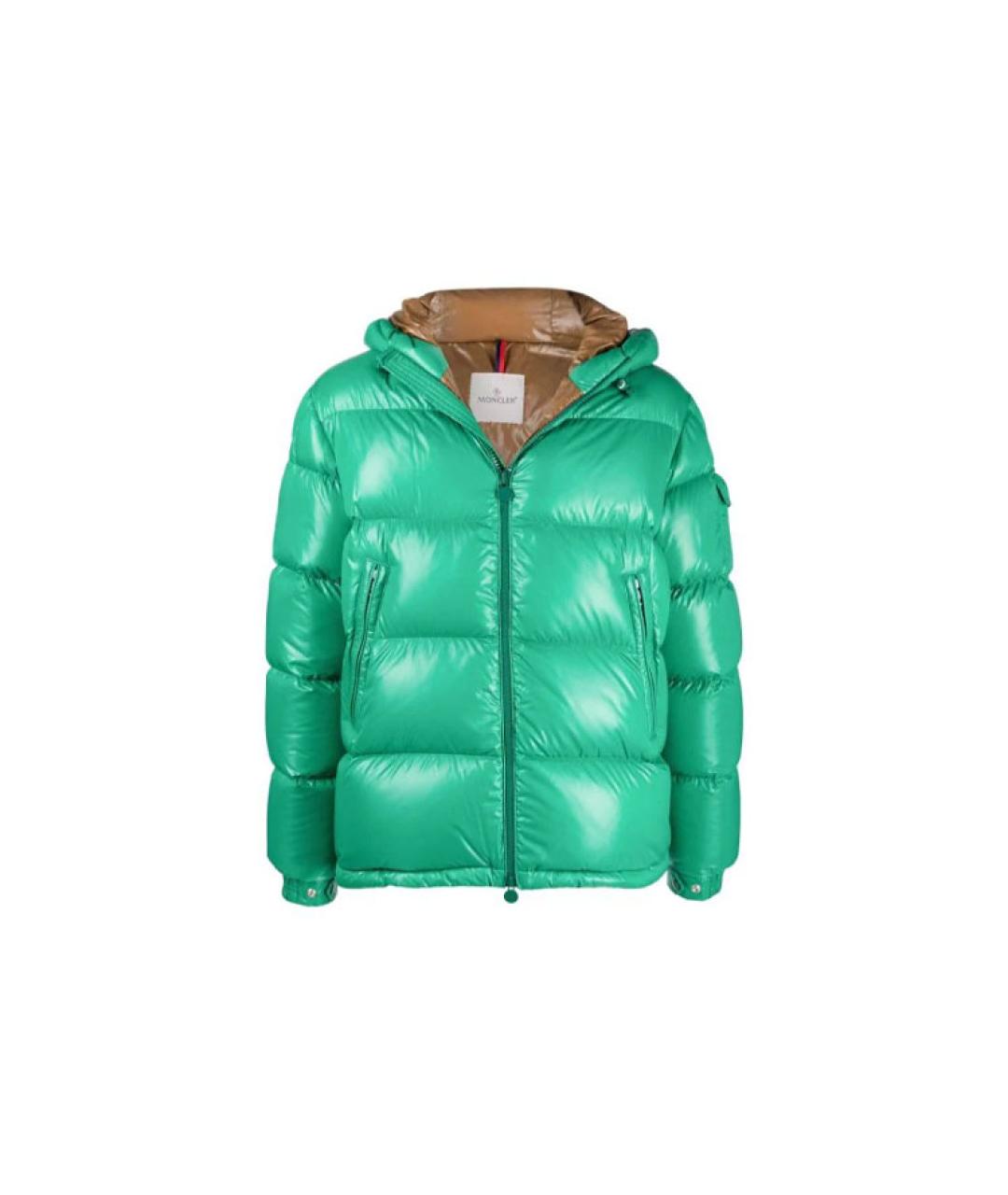 MONCLER Зеленый пуховик, фото 7