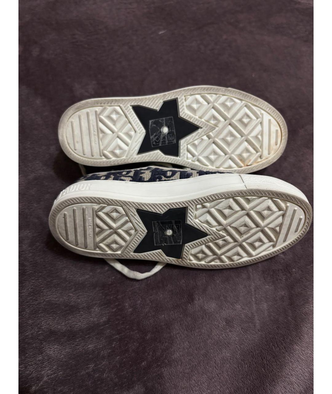 CHRISTIAN DIOR Бежевые текстильные кеды, фото 8