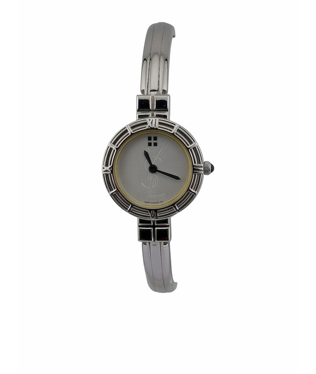 SAINT LAURENT Серебряные металлические часы, фото 1