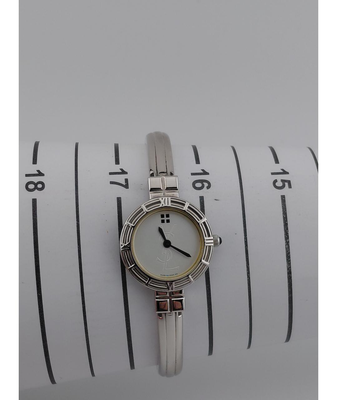 SAINT LAURENT Серебряные металлические часы, фото 4