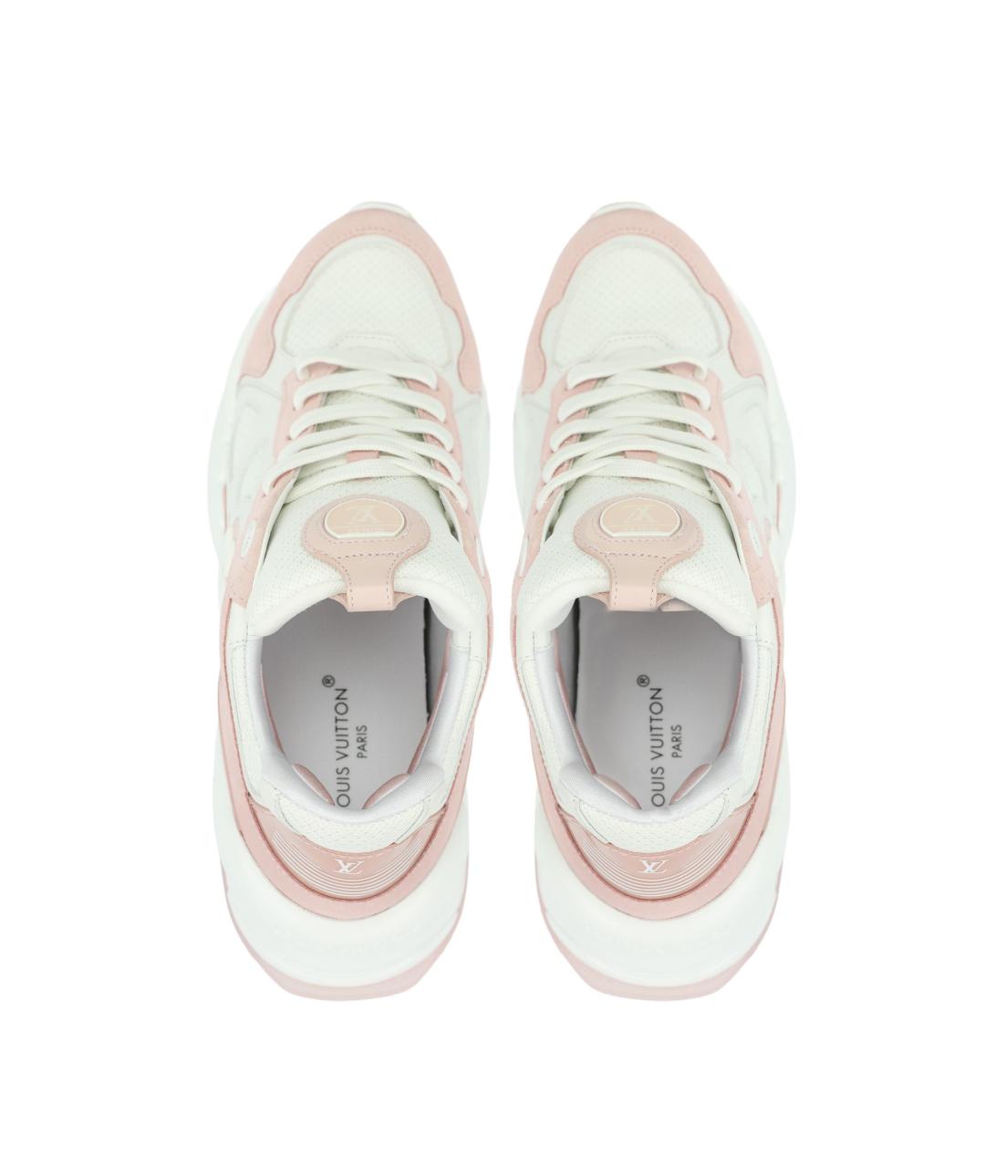 LOUIS VUITTON Розовые кожаные кроссовки, фото 3