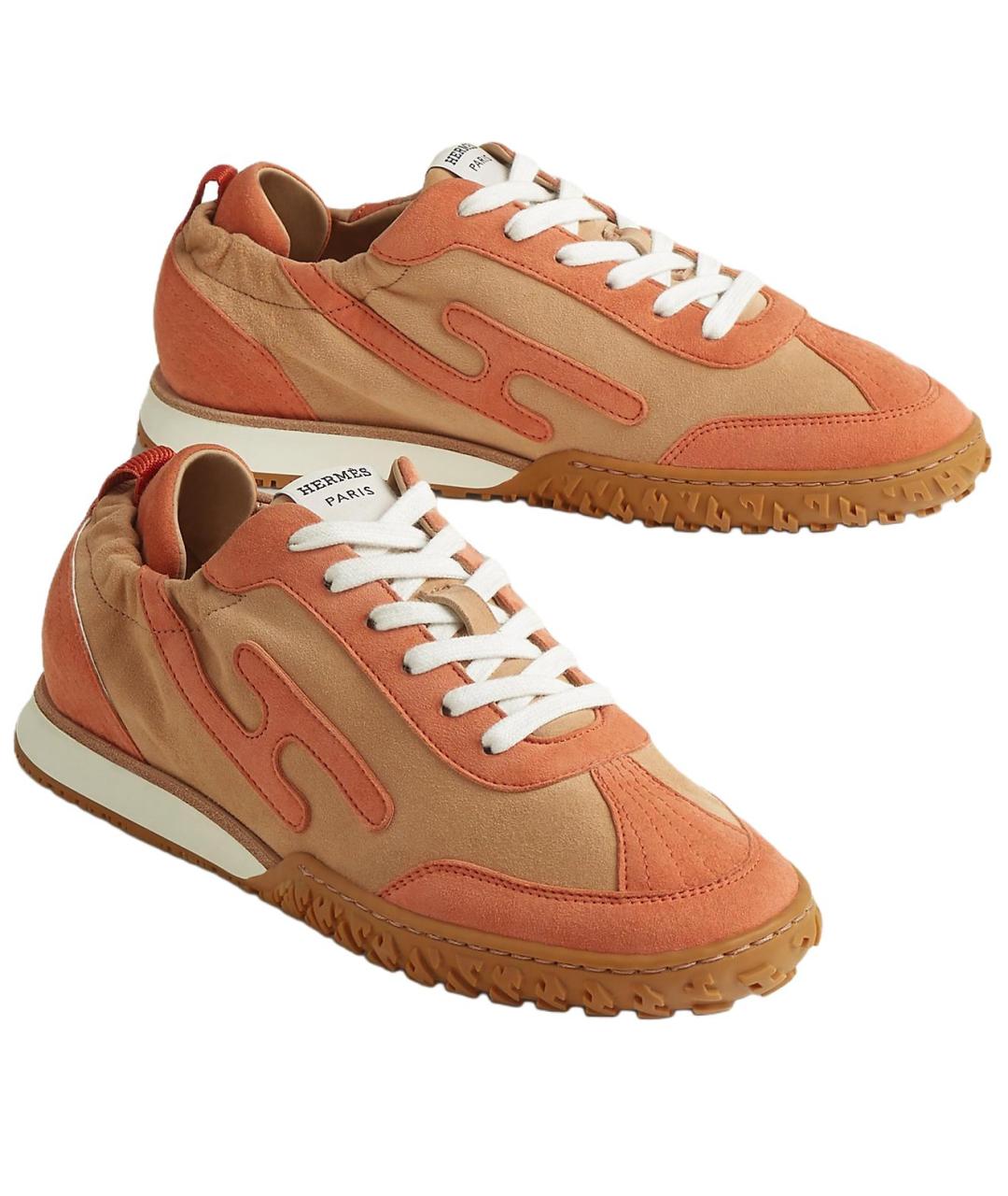 HERMES Оранжевое кроссовки, фото 3