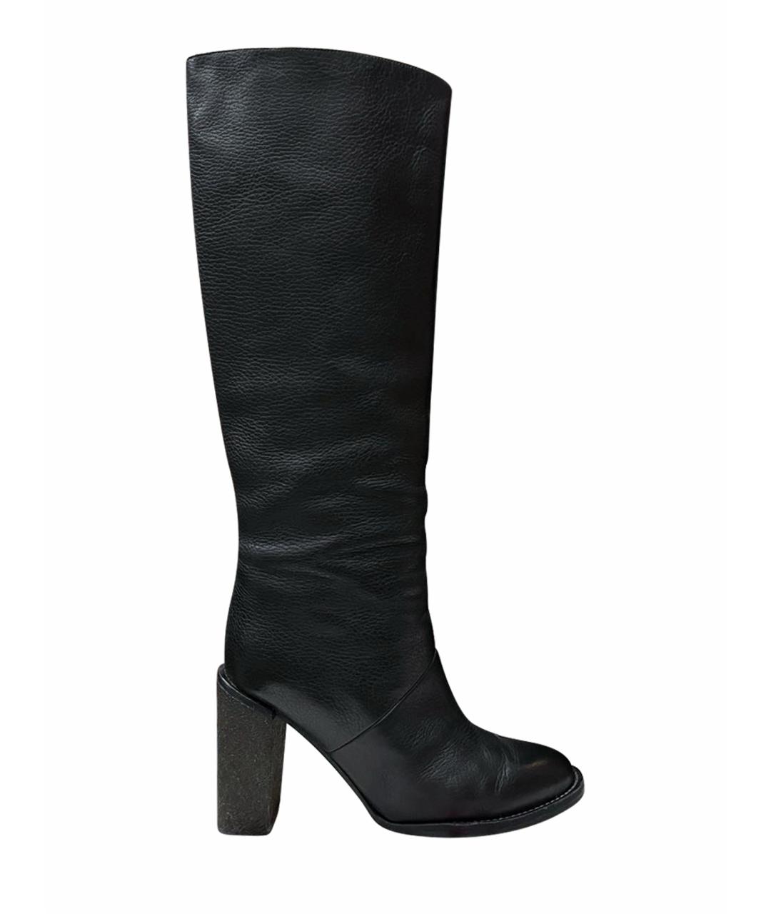 SEE BY CHLOE Черные кожаные сапоги, фото 1