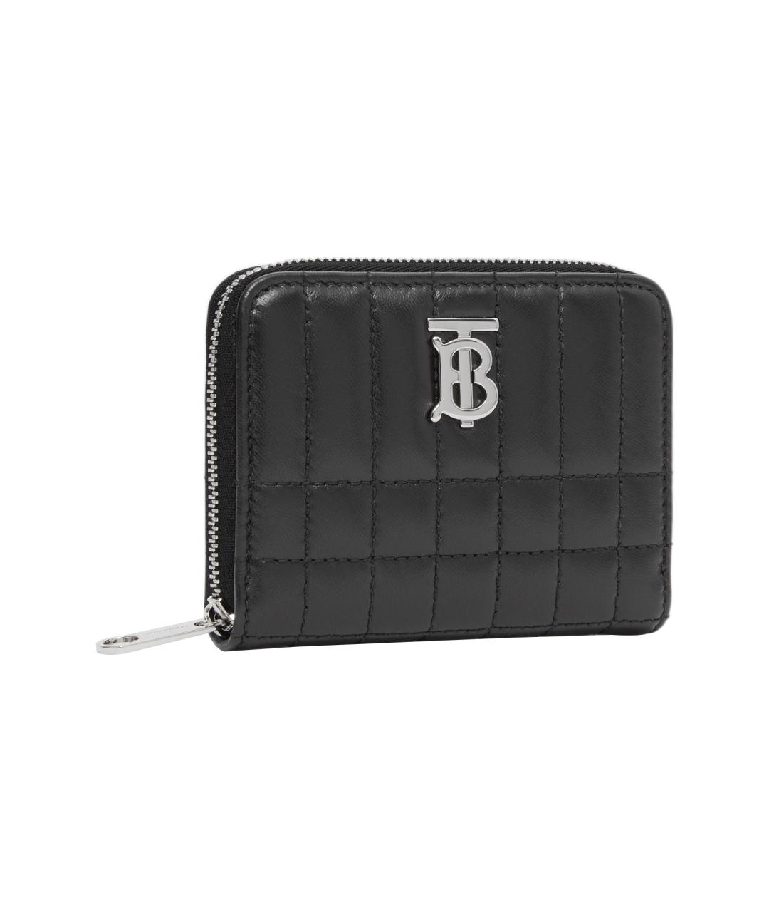 BURBERRY Черный кожаный кошелек, фото 2