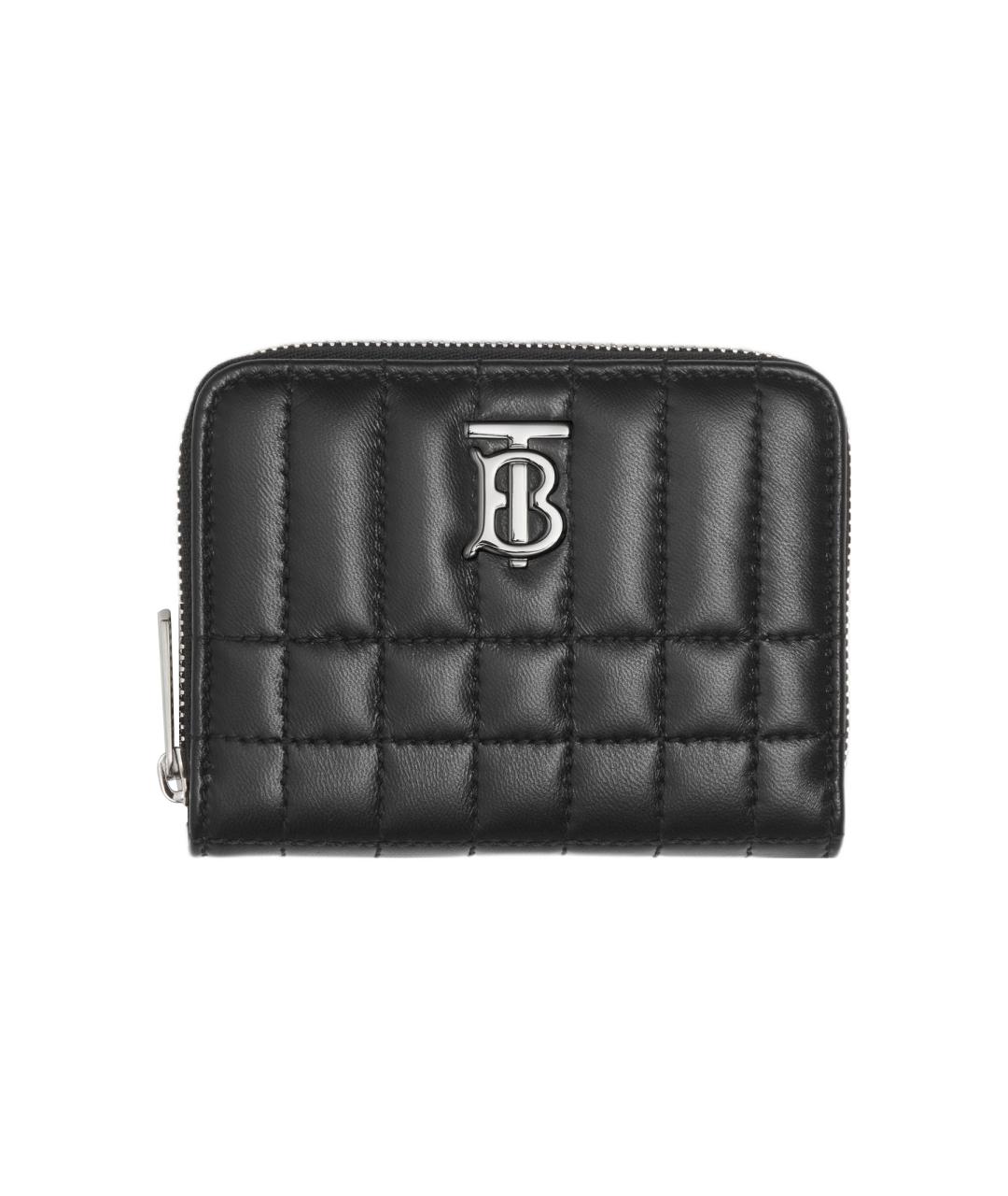 BURBERRY Черный кожаный кошелек, фото 1