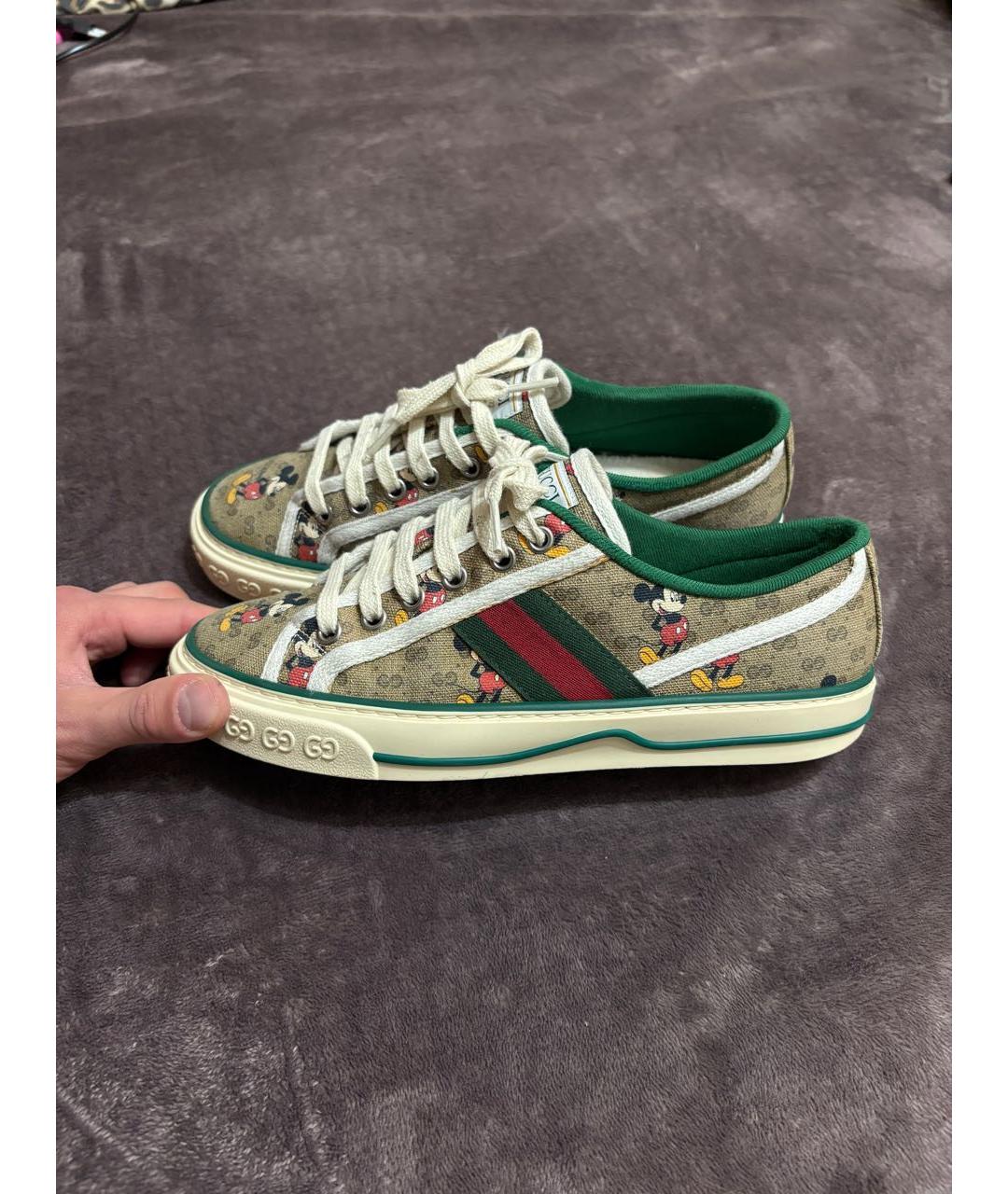 GUCCI Коричневые кеды, фото 9