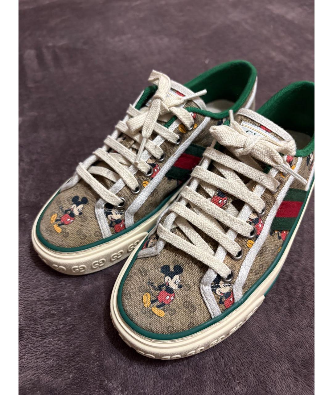 GUCCI Коричневые кеды, фото 6