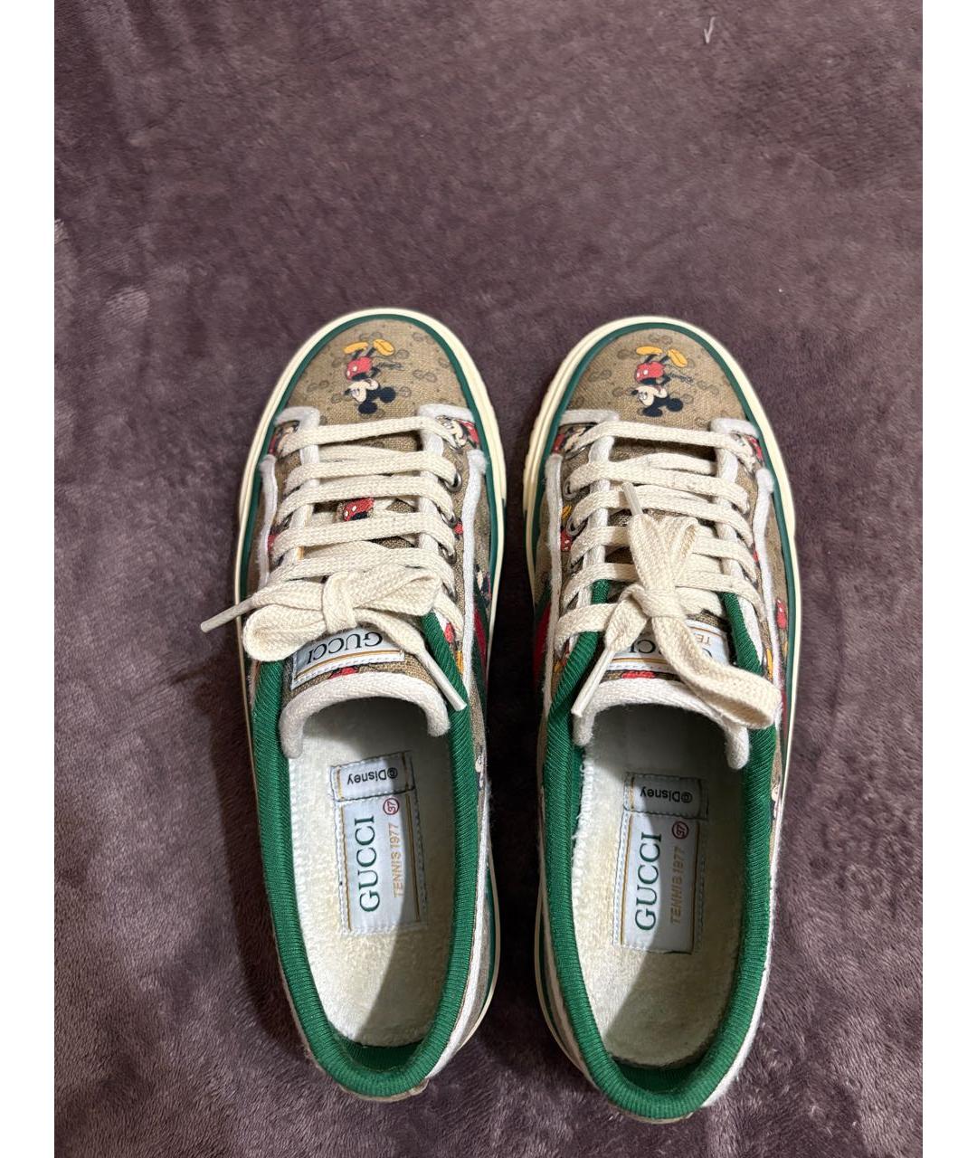 GUCCI Коричневые кеды, фото 3