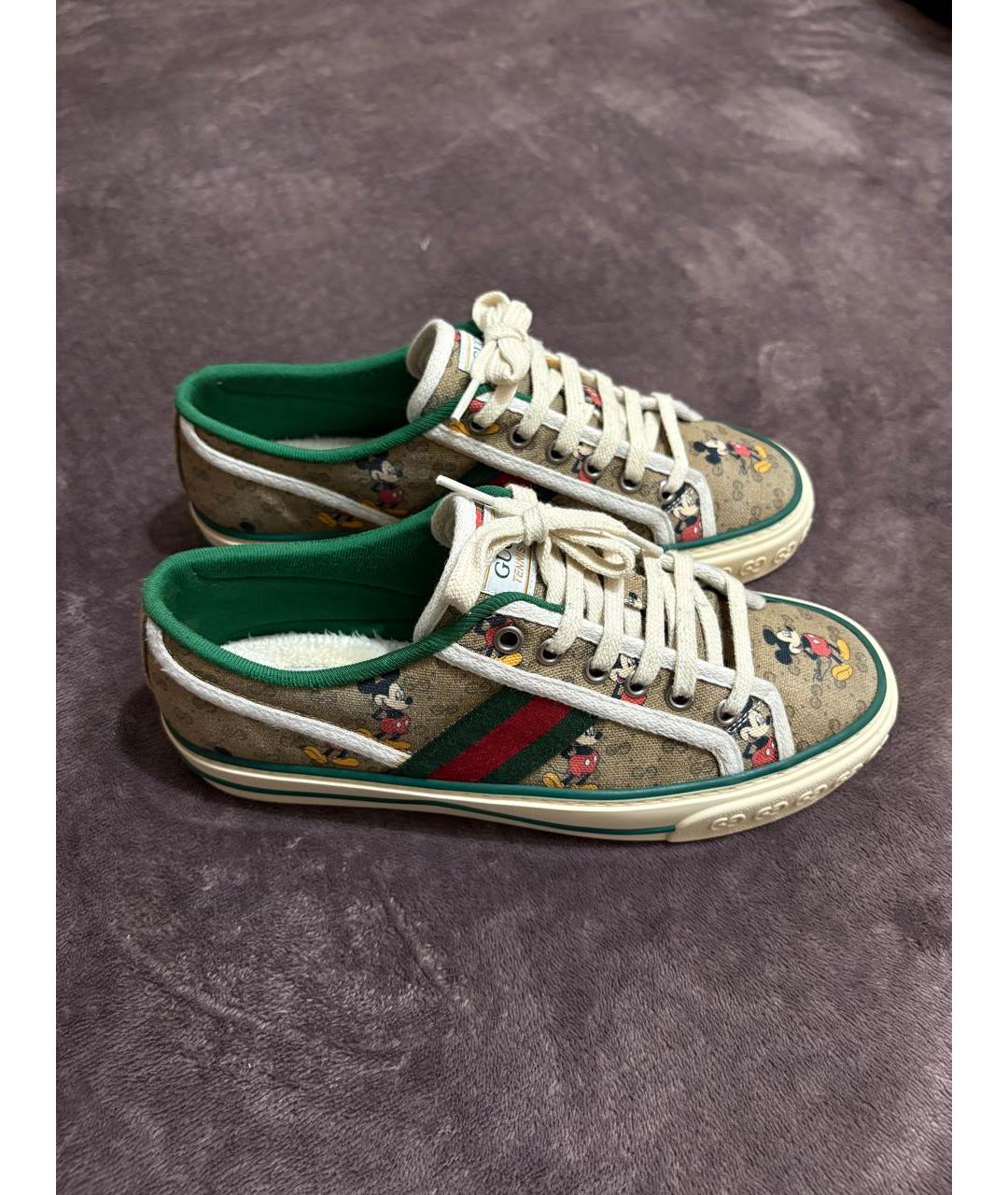 GUCCI Коричневые кеды, фото 5