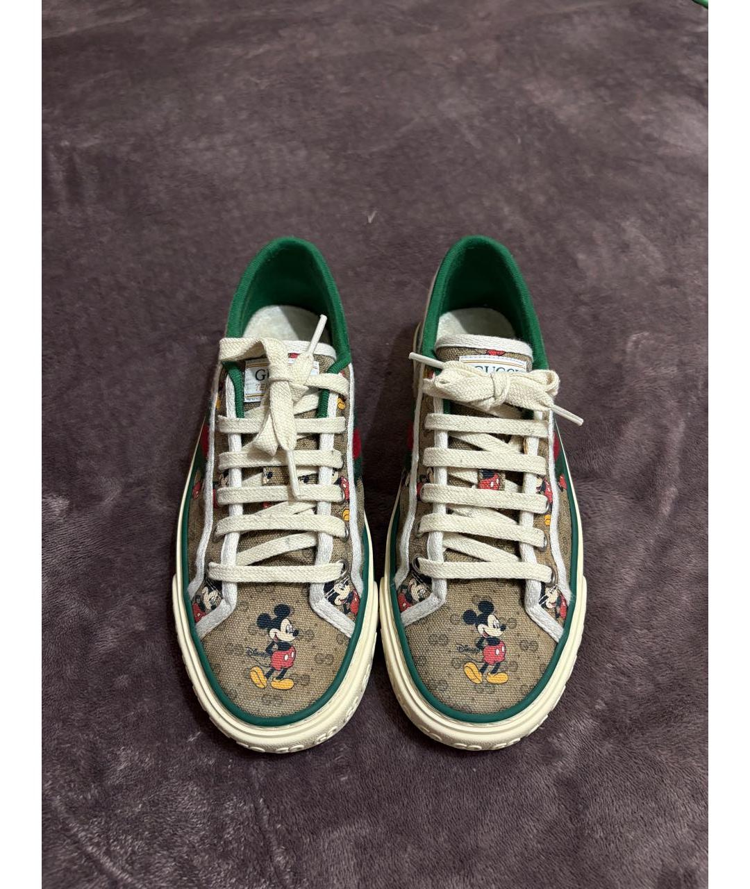 GUCCI Коричневые кеды, фото 2