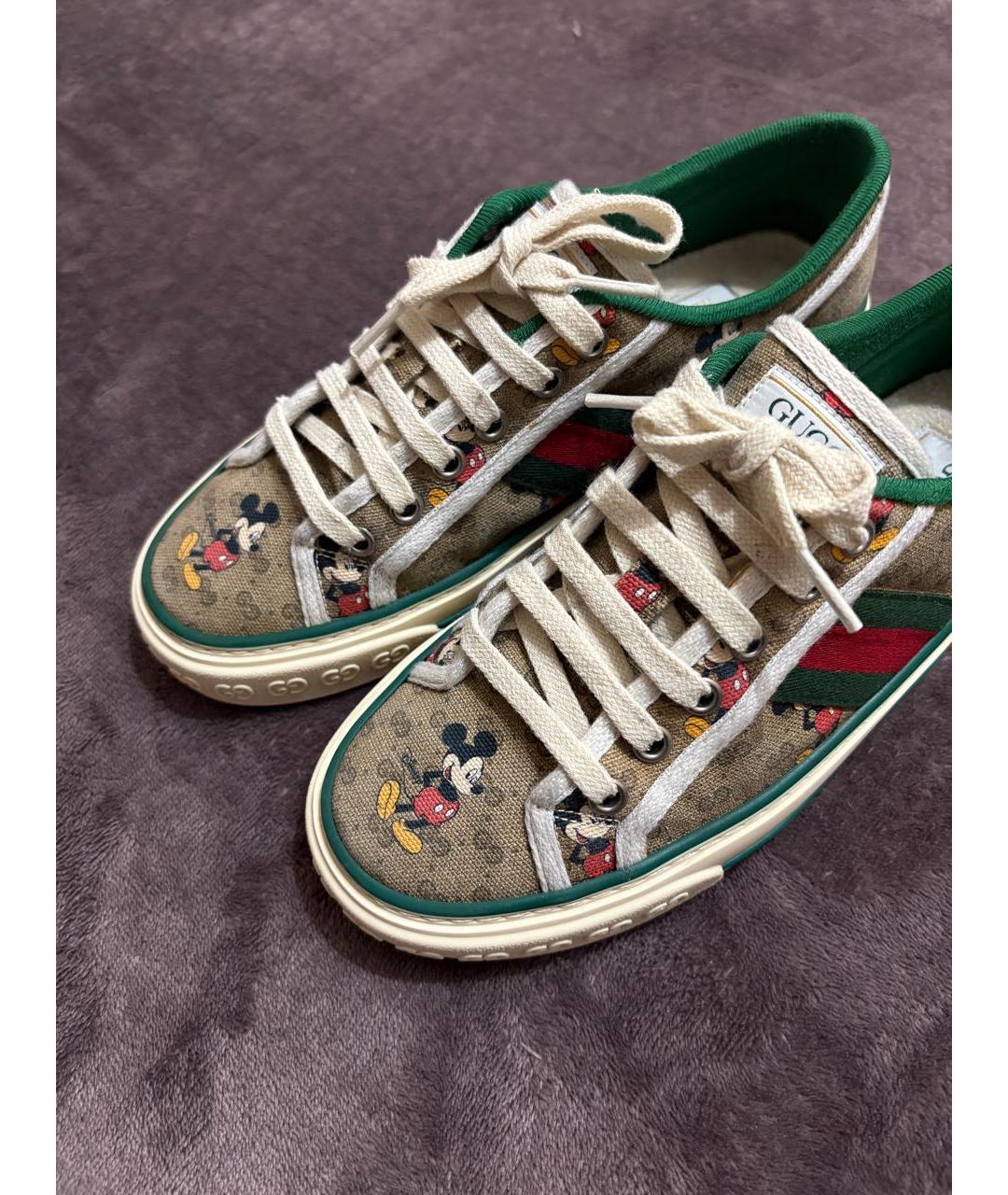 GUCCI Коричневые кеды, фото 7