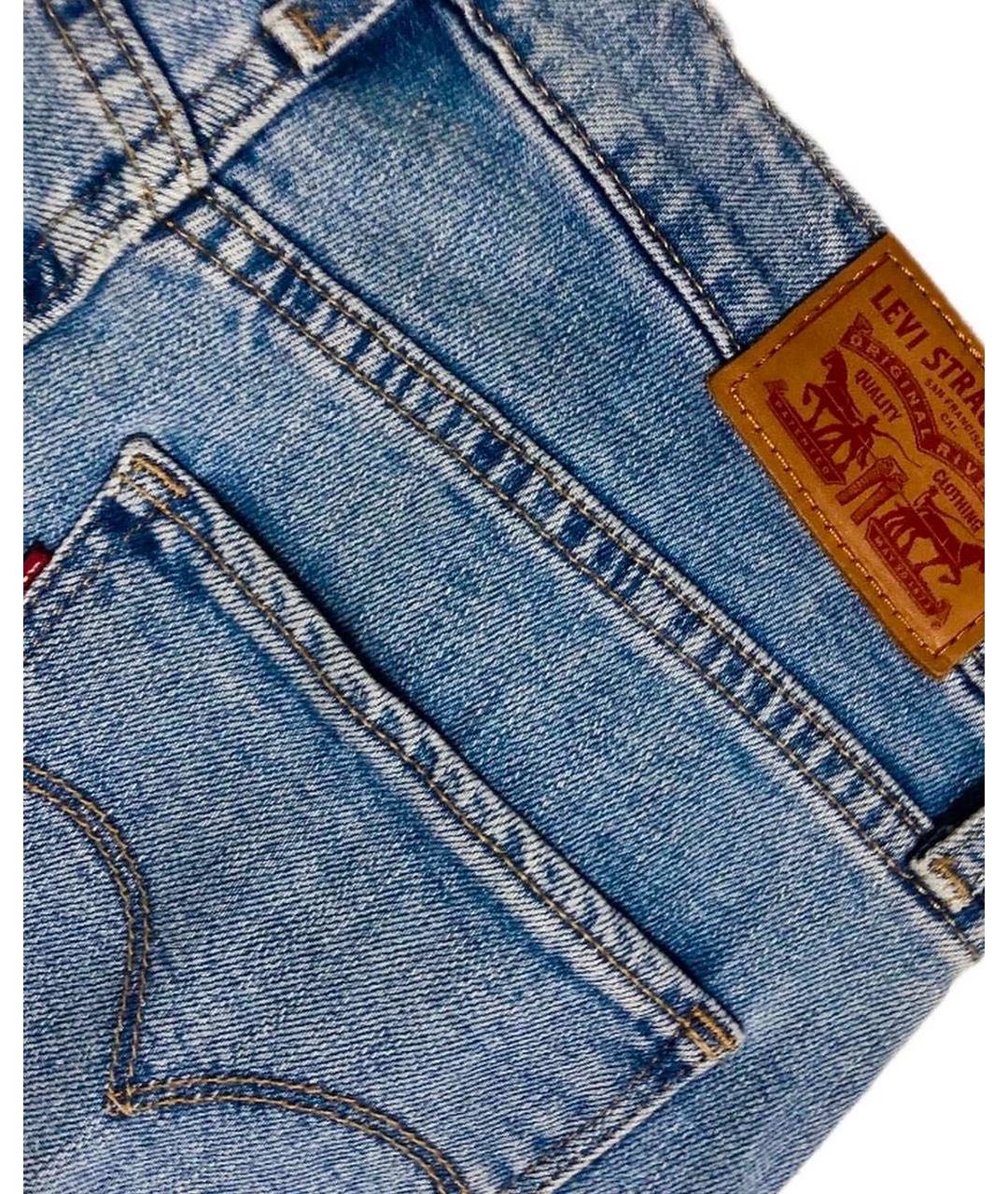 LEVI'S Голубые хлопко-эластановые джинсы слим, фото 4
