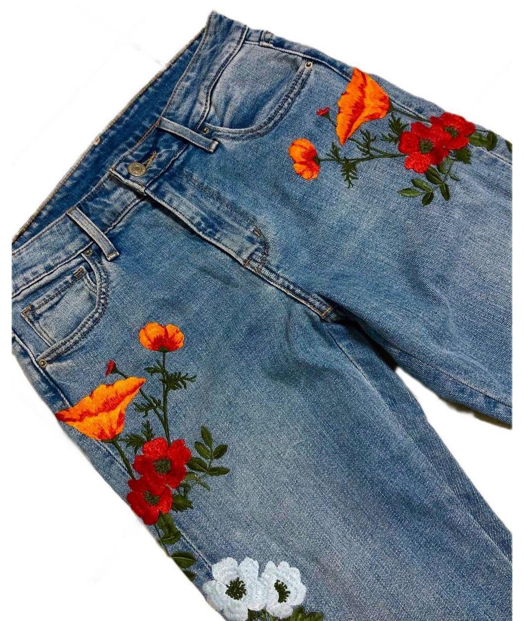 LEVI'S Голубые хлопко-эластановые джинсы слим, фото 3