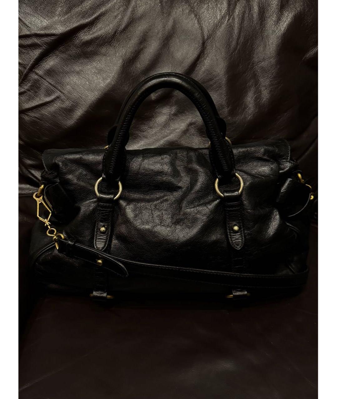 MIU MIU Черная кожаная сумка через плечо, фото 4