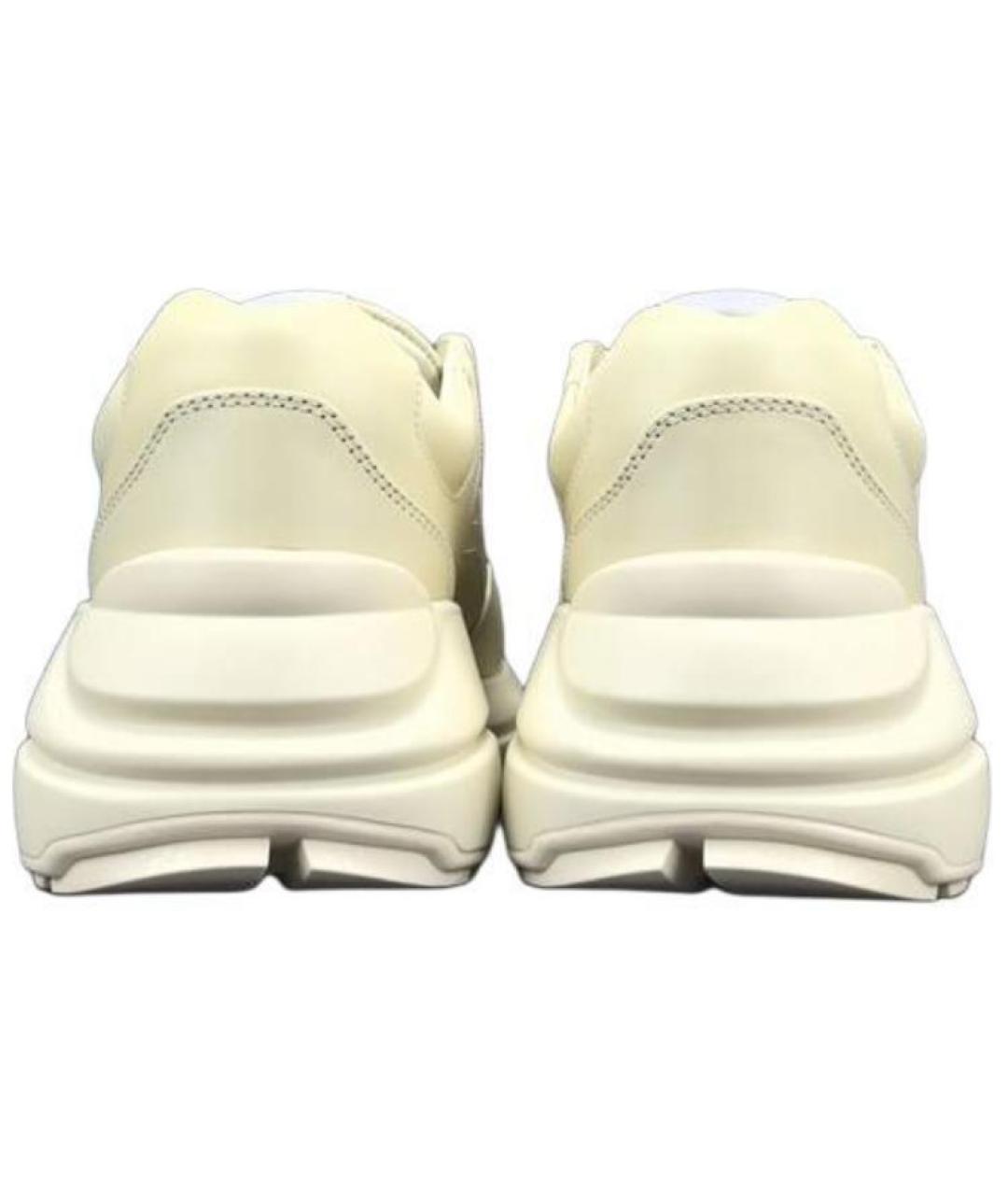 GUCCI Белые кожаные кроссовки, фото 5
