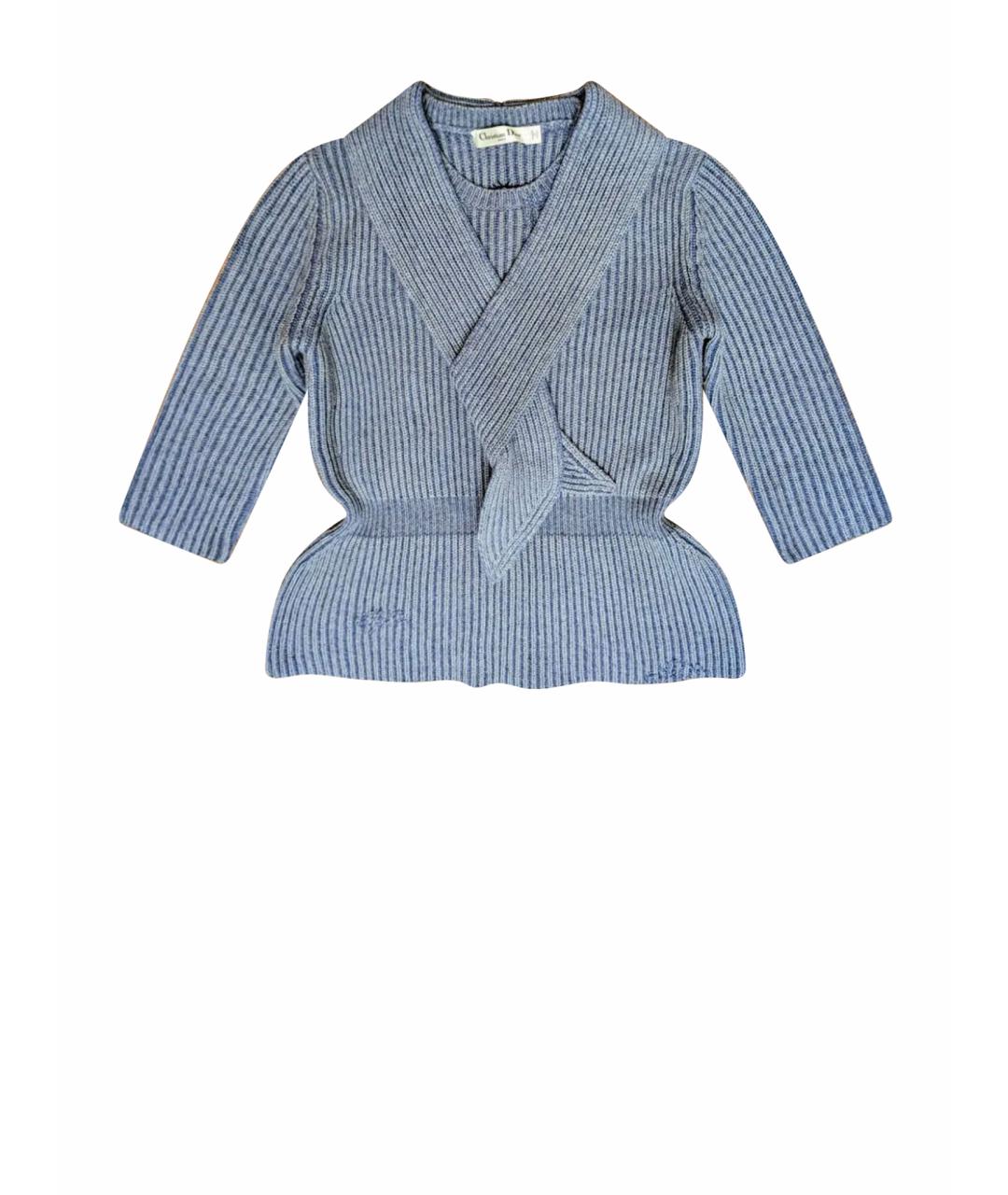 CHRISTIAN DIOR Голубой кашемировый джемпер / свитер, фото 1