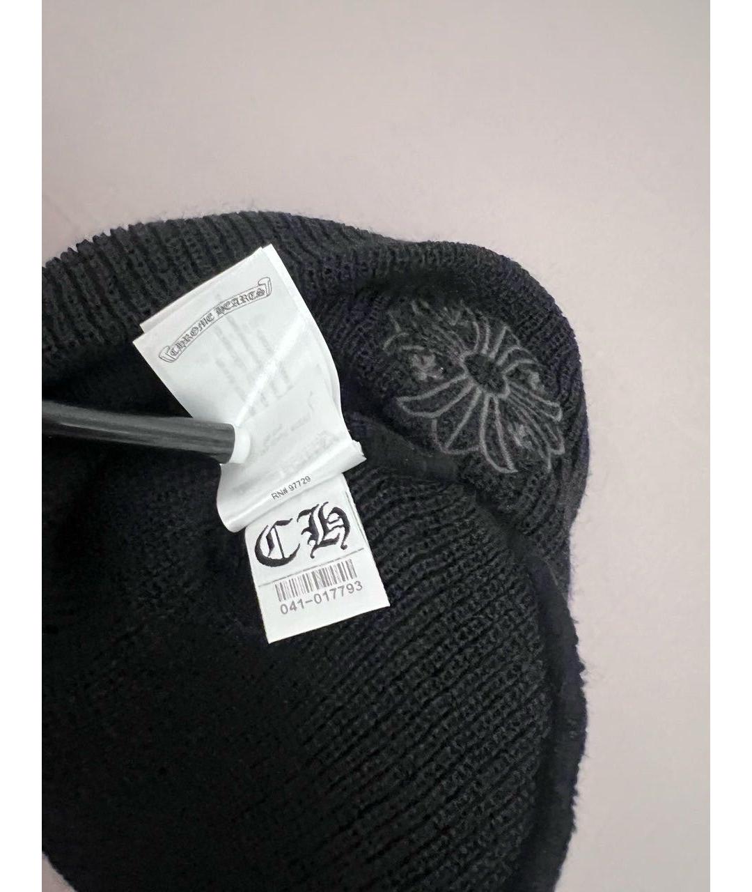 CHROME HEARTS Черная шерстяная шапка, фото 5