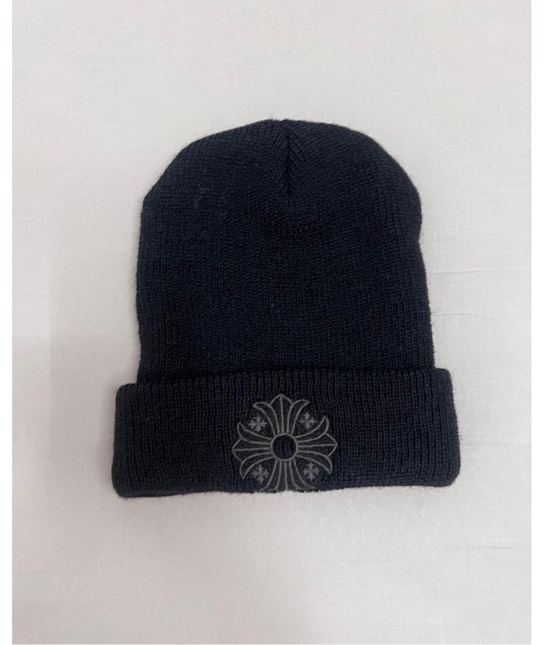 CHROME HEARTS Черная шерстяная шапка, фото 6