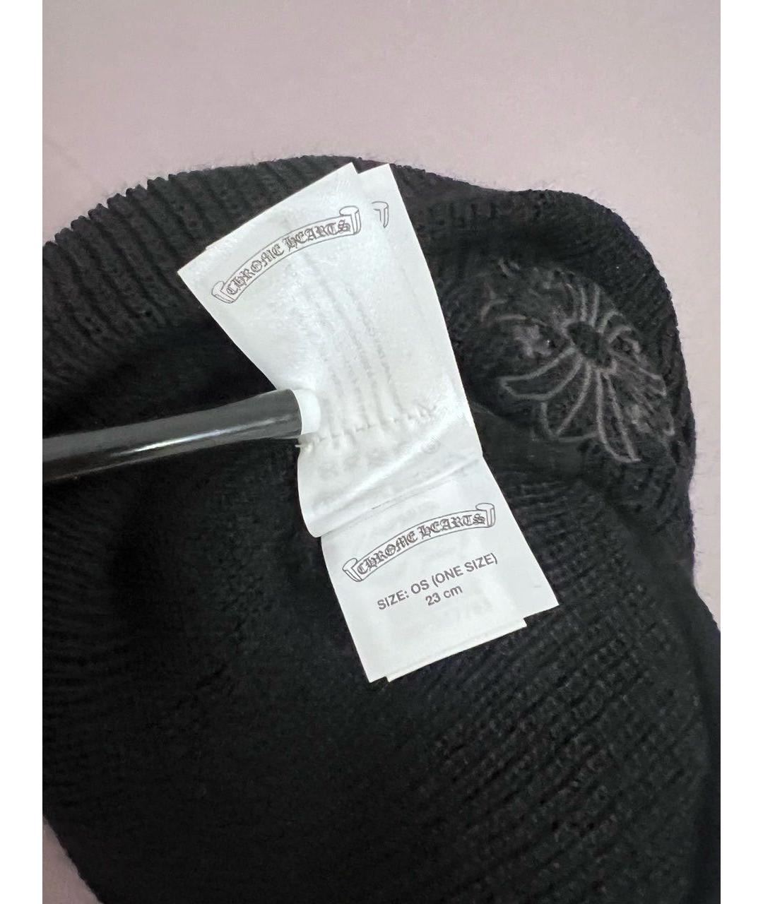 CHROME HEARTS Черная шерстяная шапка, фото 4