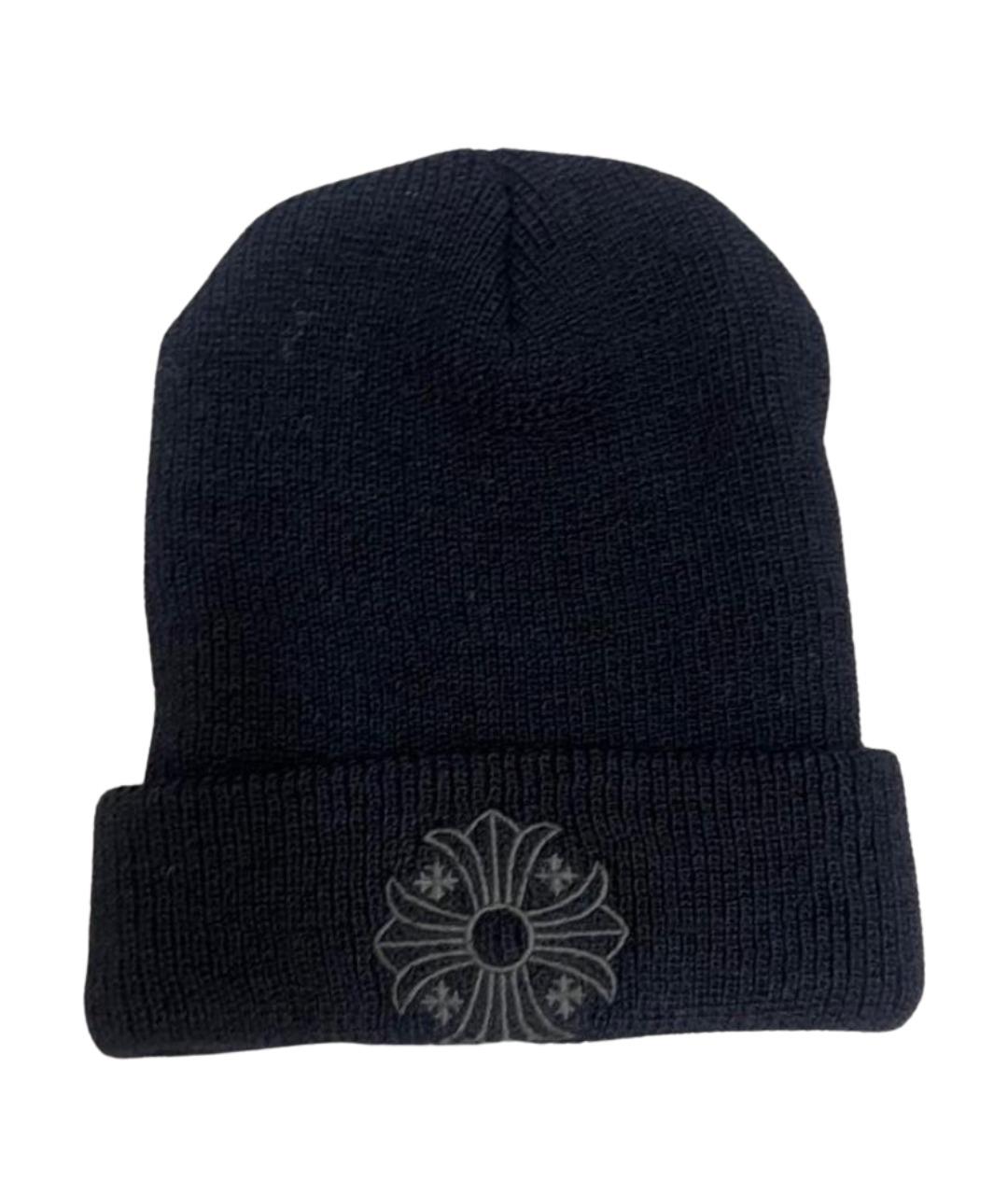 CHROME HEARTS Черная шерстяная шапка, фото 1