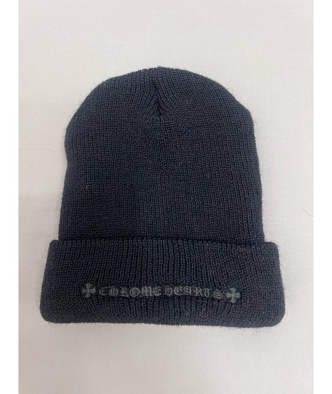 CHROME HEARTS Черная шерстяная шапка, фото 2