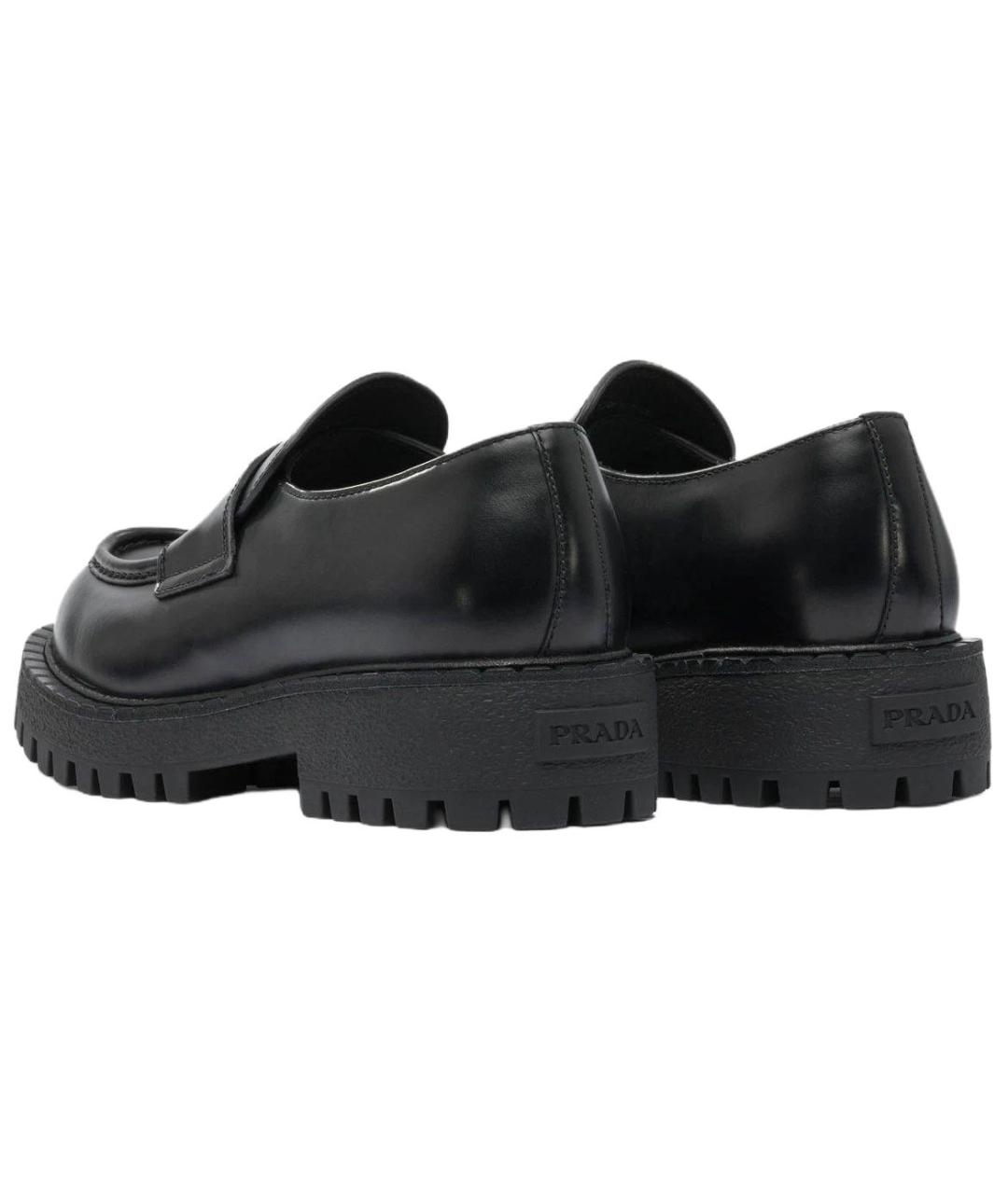 PRADA Черные кожаные лоферы, фото 4