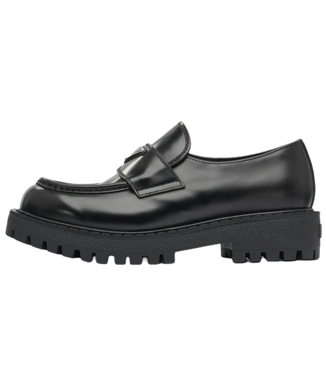 PRADA Черные кожаные лоферы, фото 2