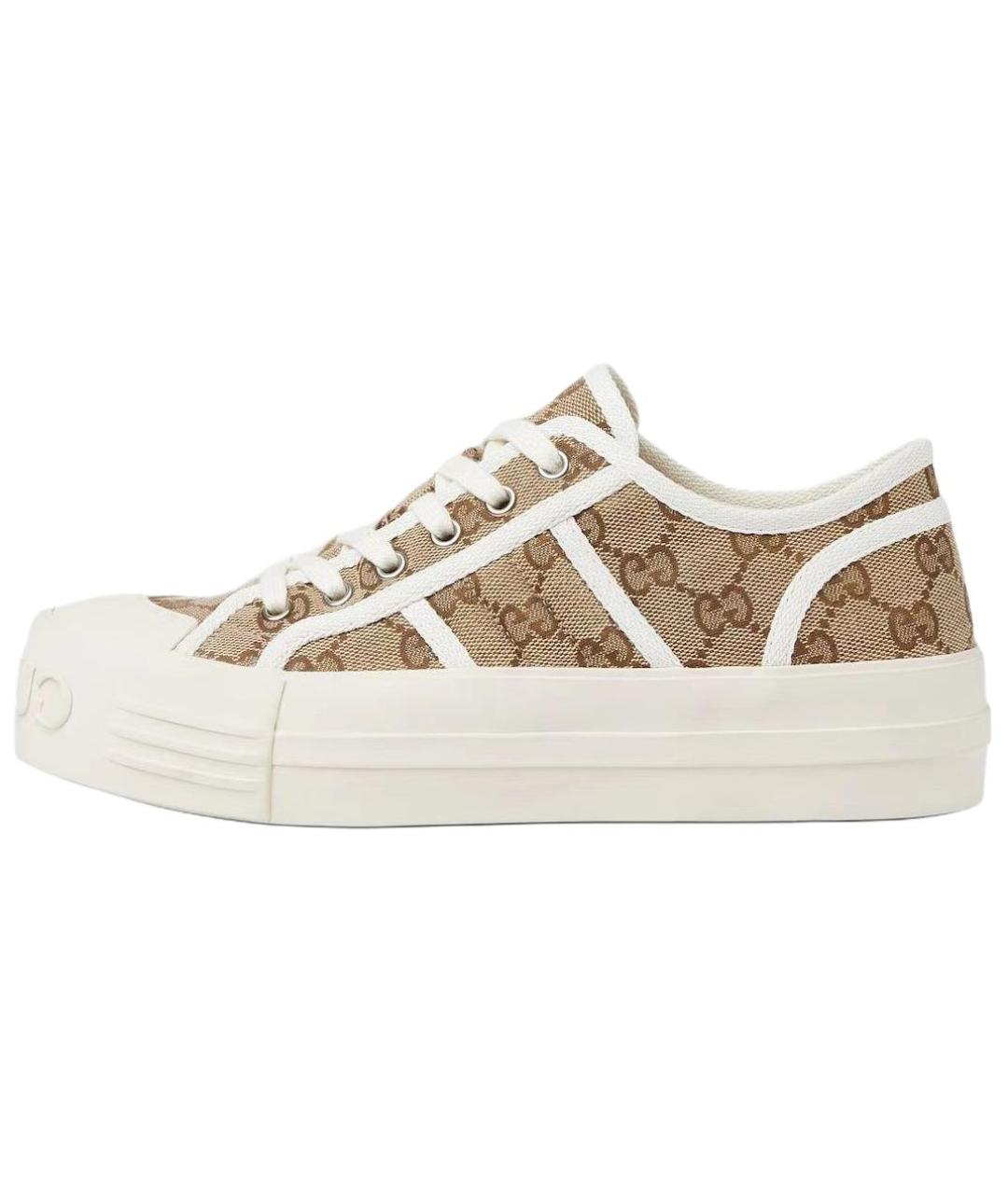 GUCCI Бежевые кеды, фото 2