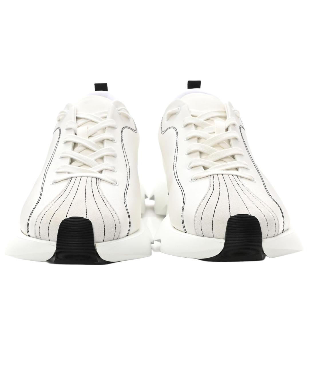 HERMES Белые кожаные низкие кроссовки / кеды, фото 5