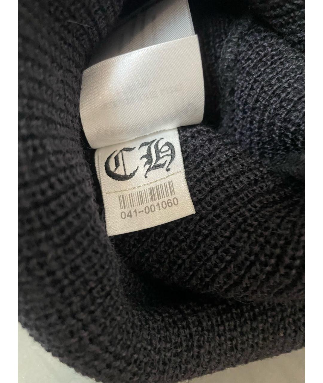 CHROME HEARTS Черная шерстяная шапка, фото 5