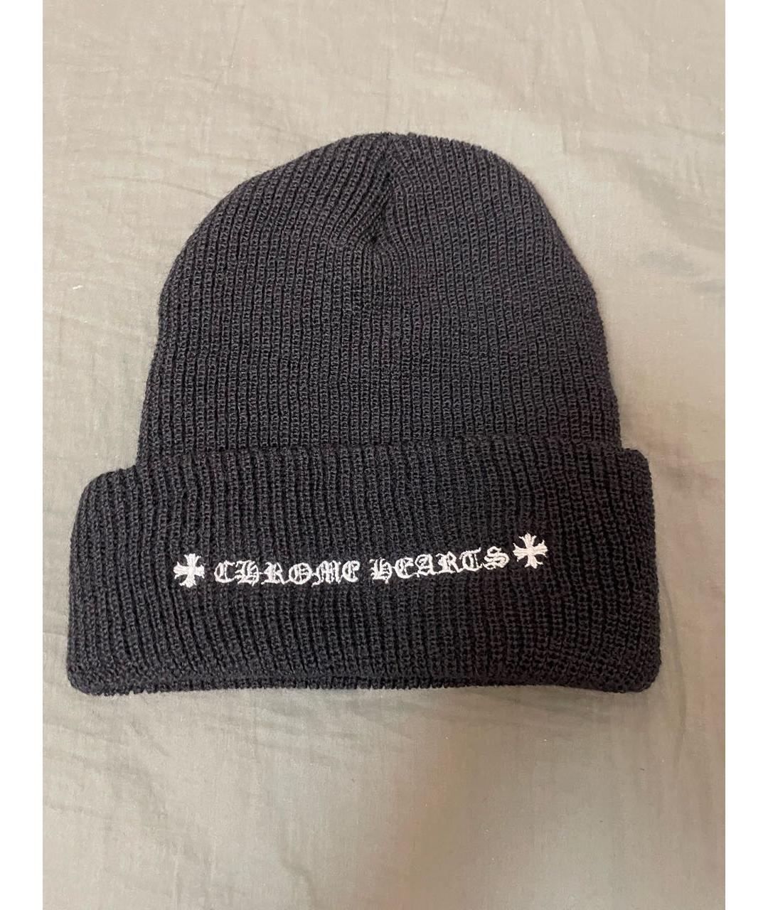 CHROME HEARTS Черная шерстяная шапка, фото 2