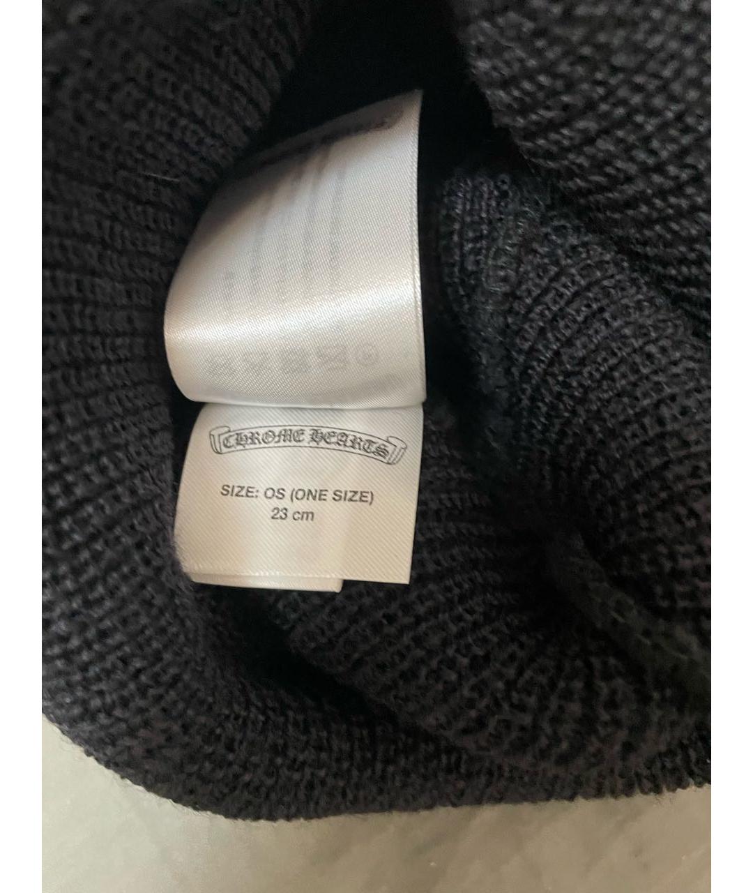 CHROME HEARTS Черная шерстяная шапка, фото 3