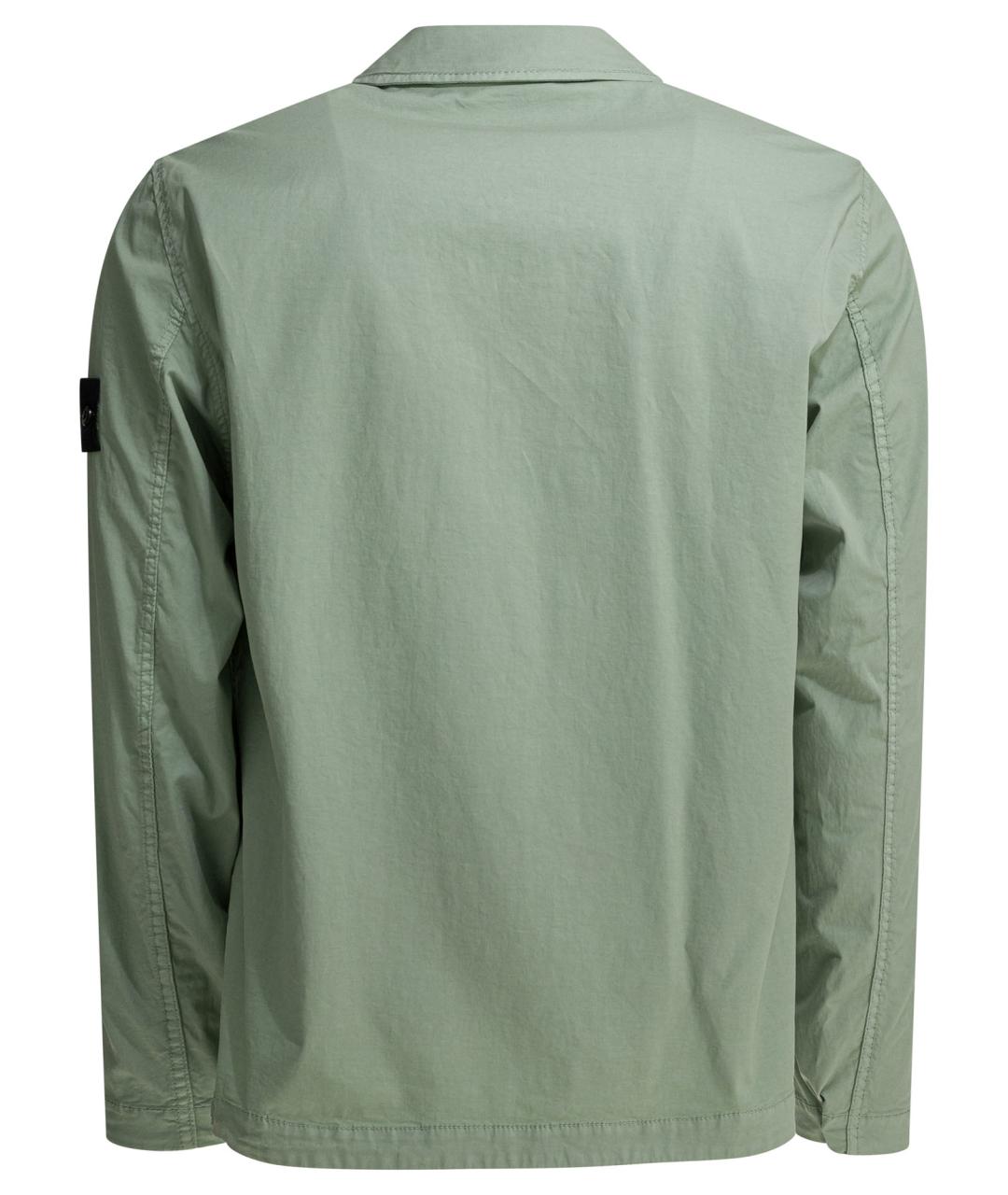 STONE ISLAND Зеленая хлопковая куртка, фото 2
