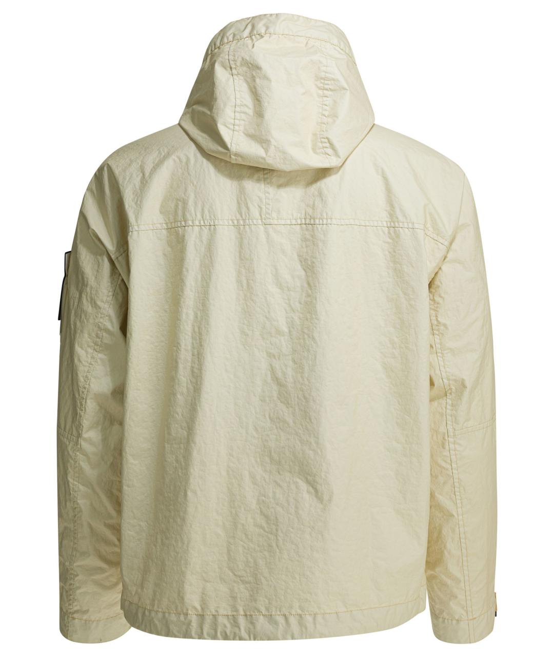 STONE ISLAND Бежевая полиамидовая куртка, фото 2